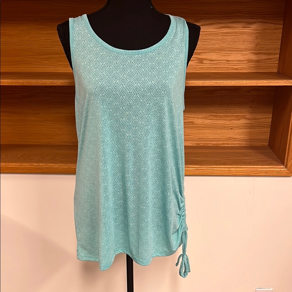 St John's Bay Active Teal Tank Top with Side Tie